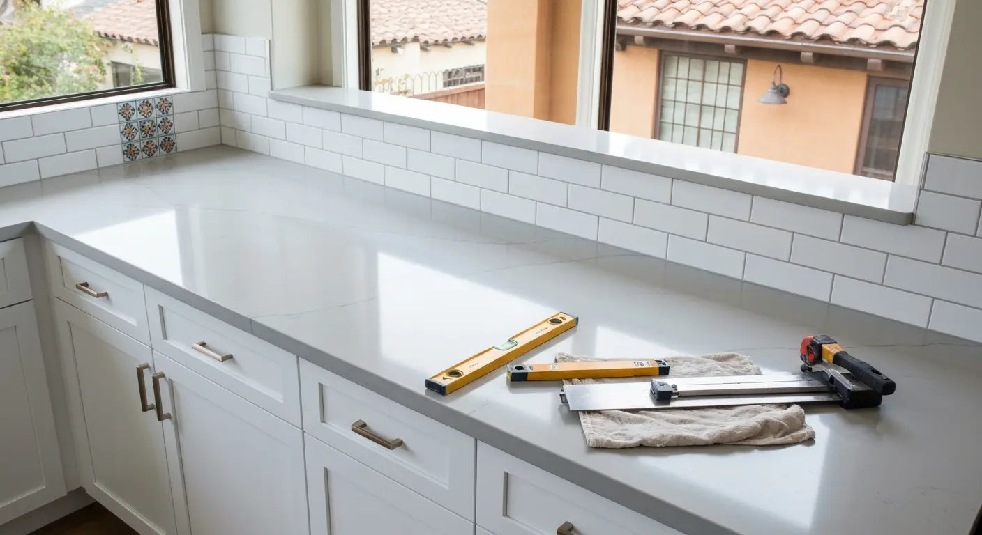 Kitchen countertop installation