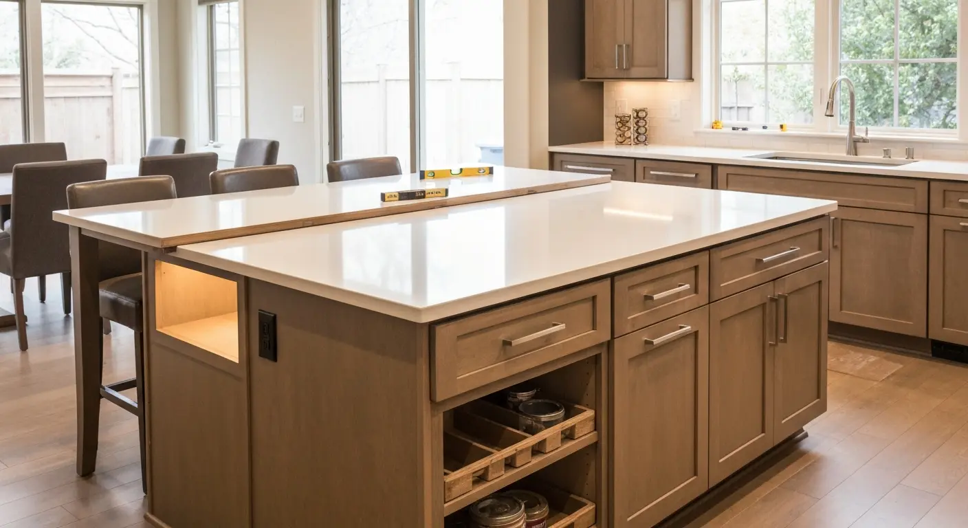 Kitchen island installation