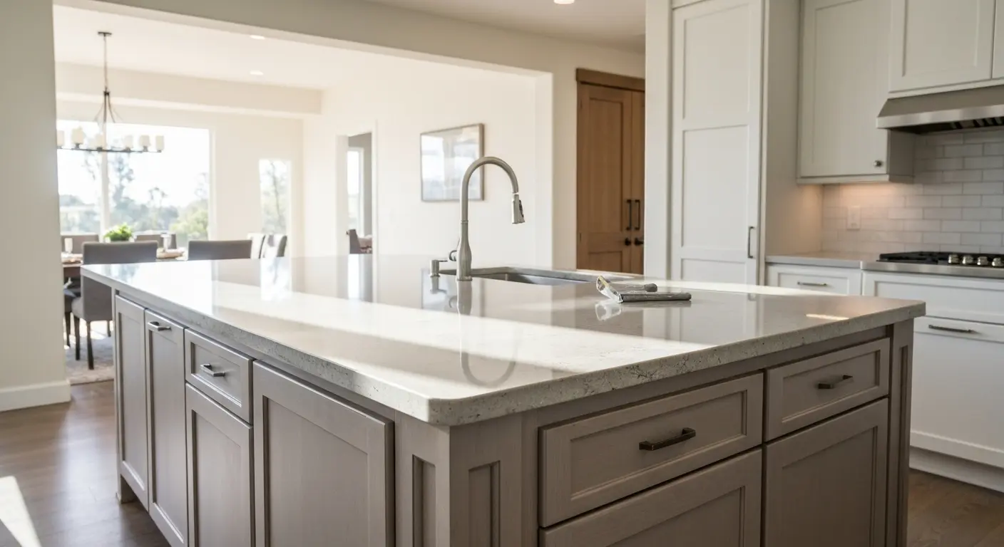 Custom kitchen island with seating
