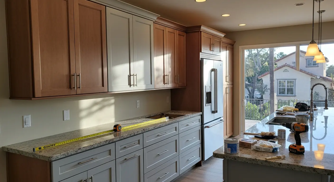 Full cabinet replacement in kitchen