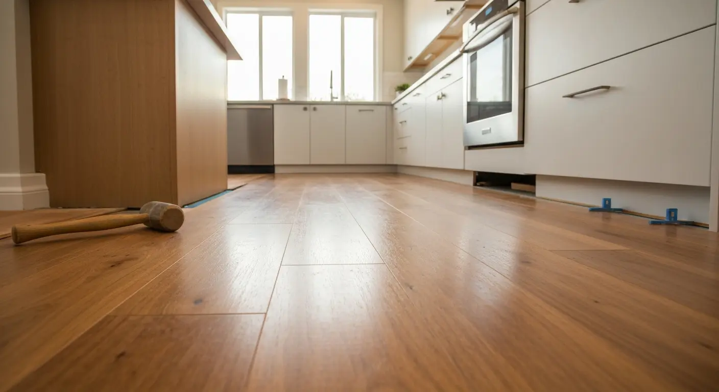 Engineered hardwood kitchen flooring in San Jose