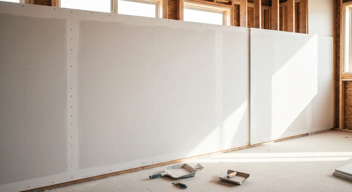 Drywall installation in new construction