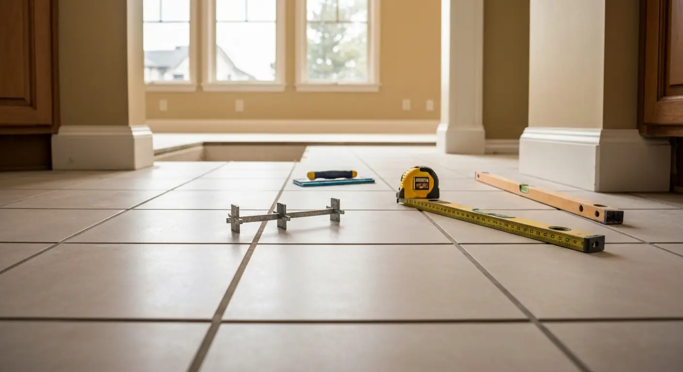 Kitchen tile flooring installation