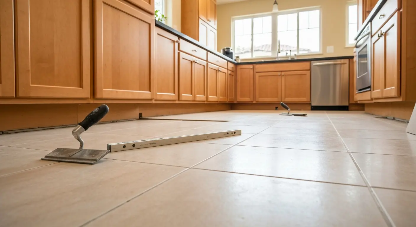 Kitchen flooring installation