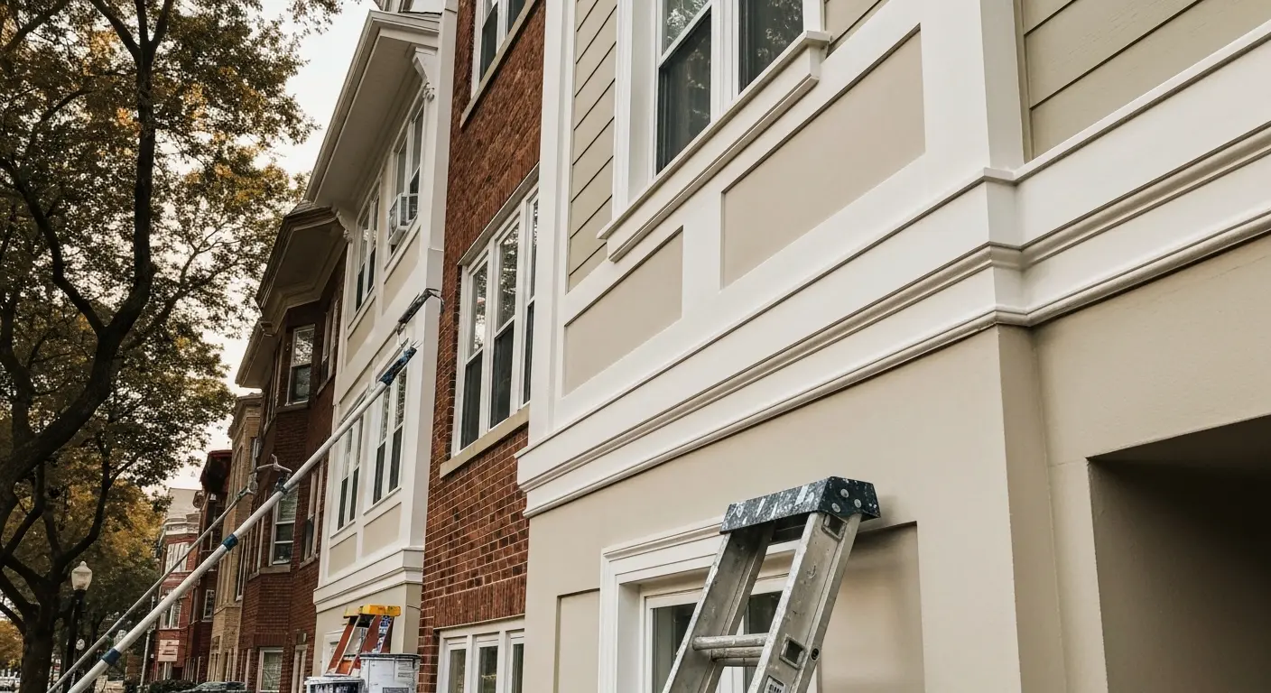 Multi-unit building painting