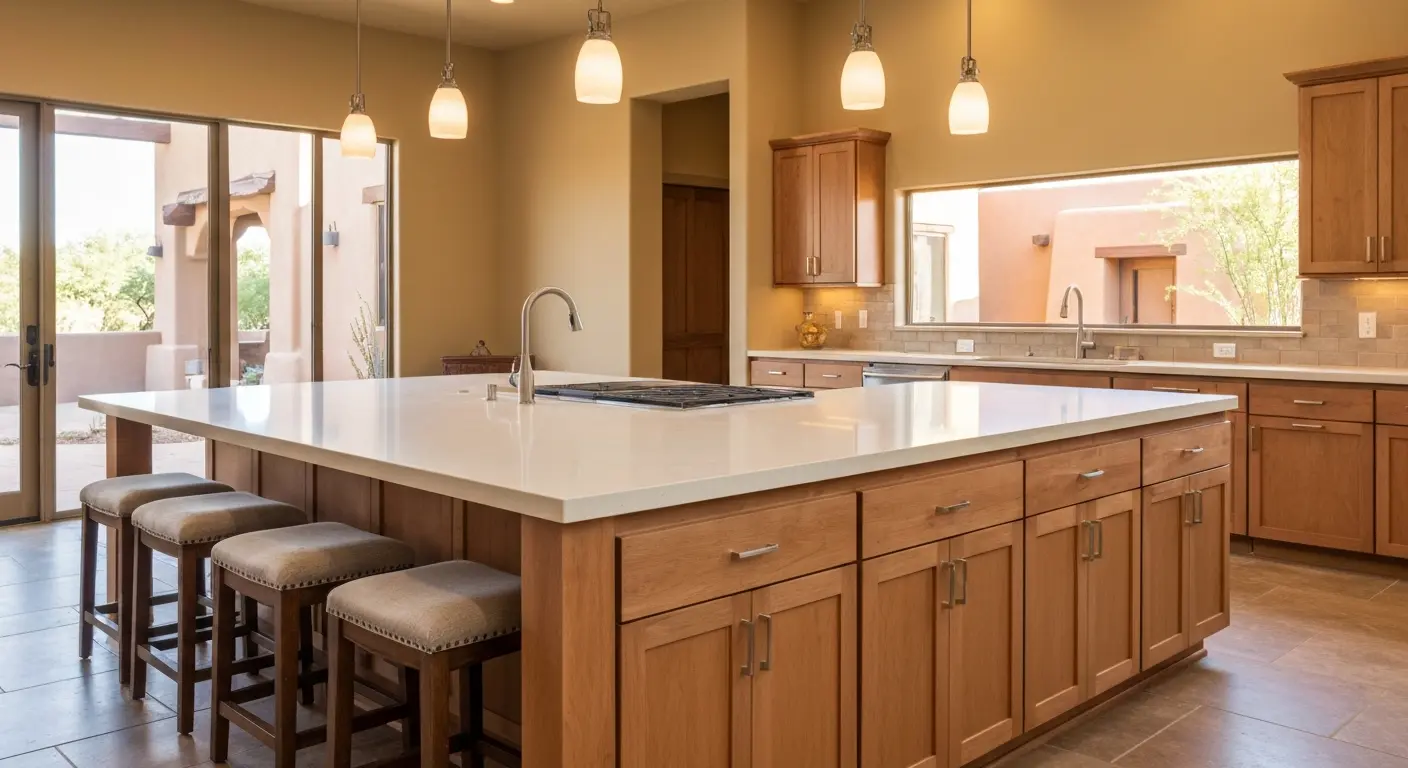 Kitchen island installation