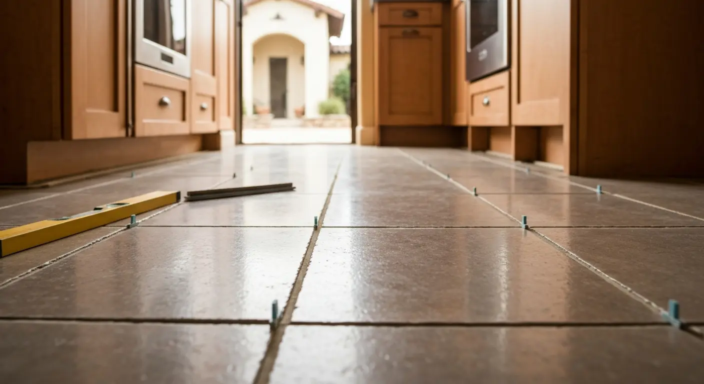 Kitchen floor installation