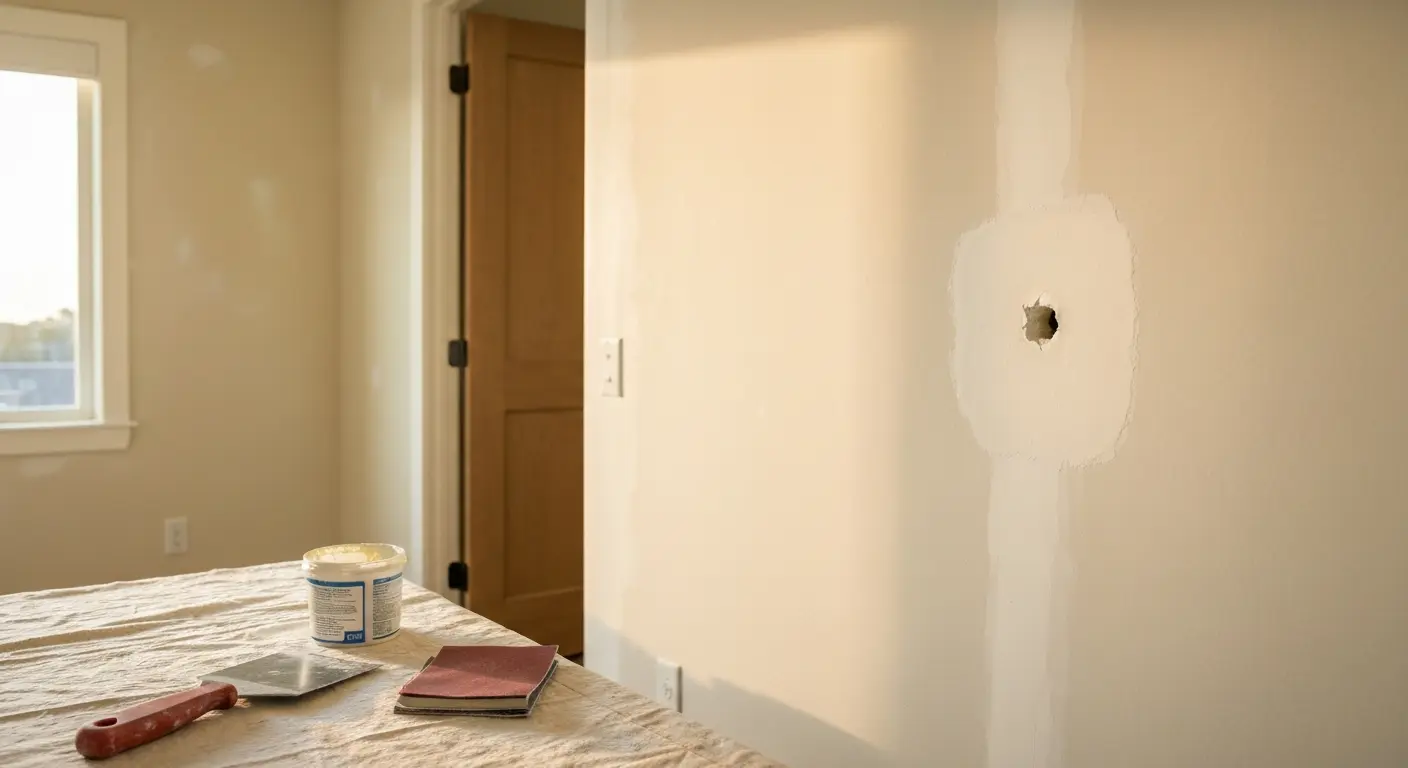 Small drywall hole repair