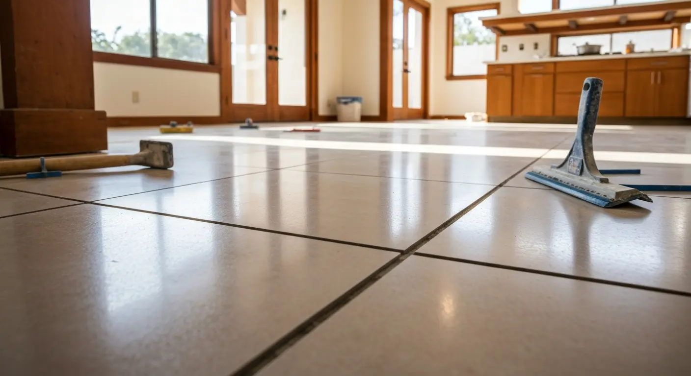 Kitchen flooring installation
