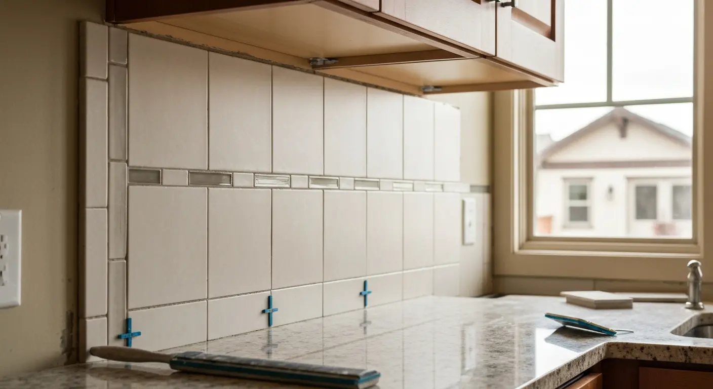 Kitchen backsplash tile work