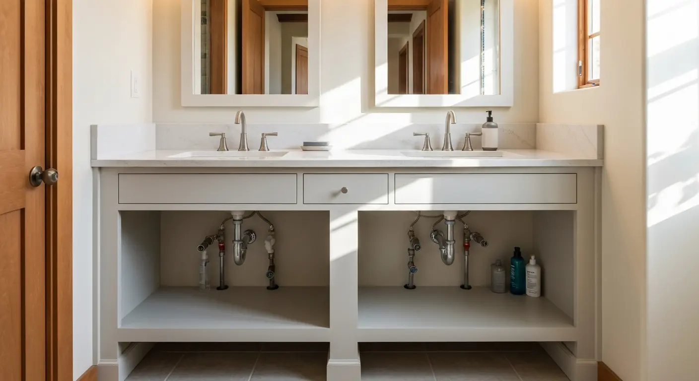 Double vanity installation