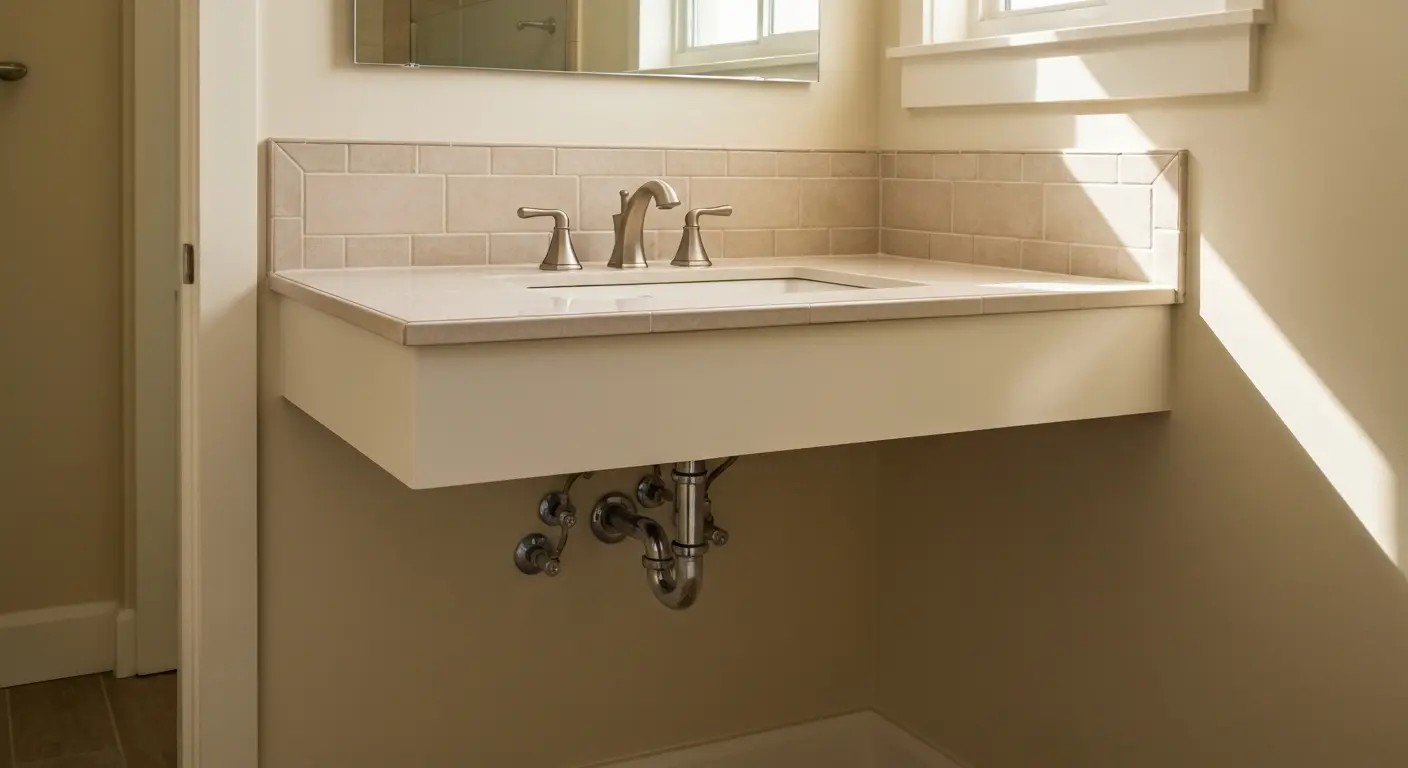 Single-sink vanity installation