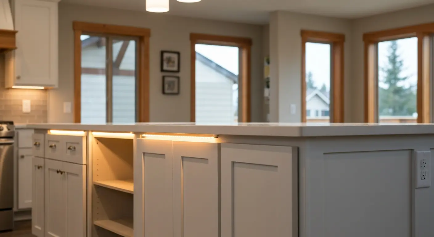 Kitchen island installation