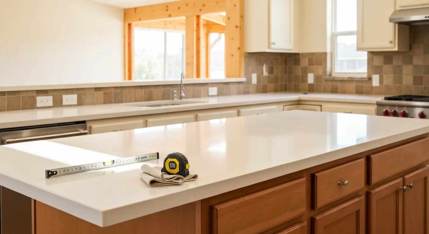 Kitchen countertop installation