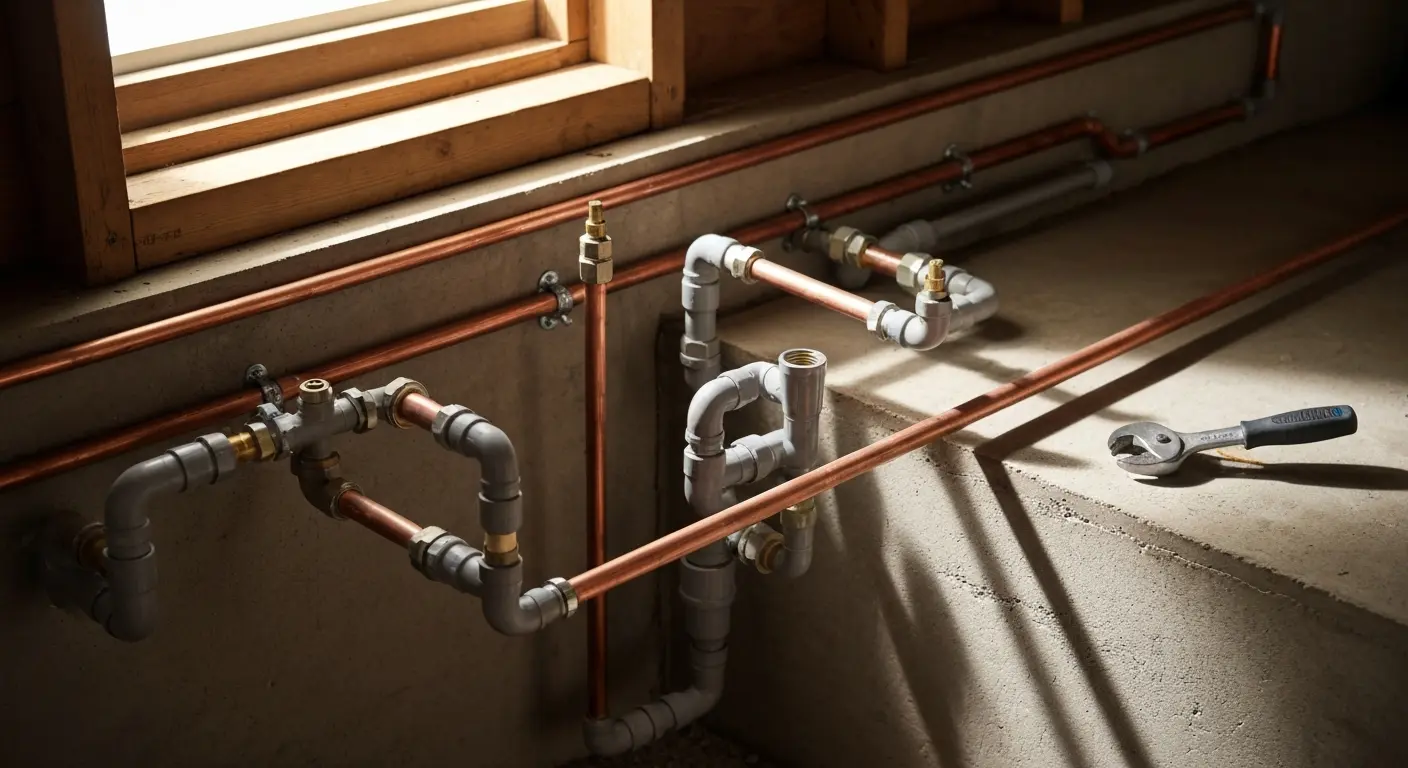 Plumbing connections and drain work