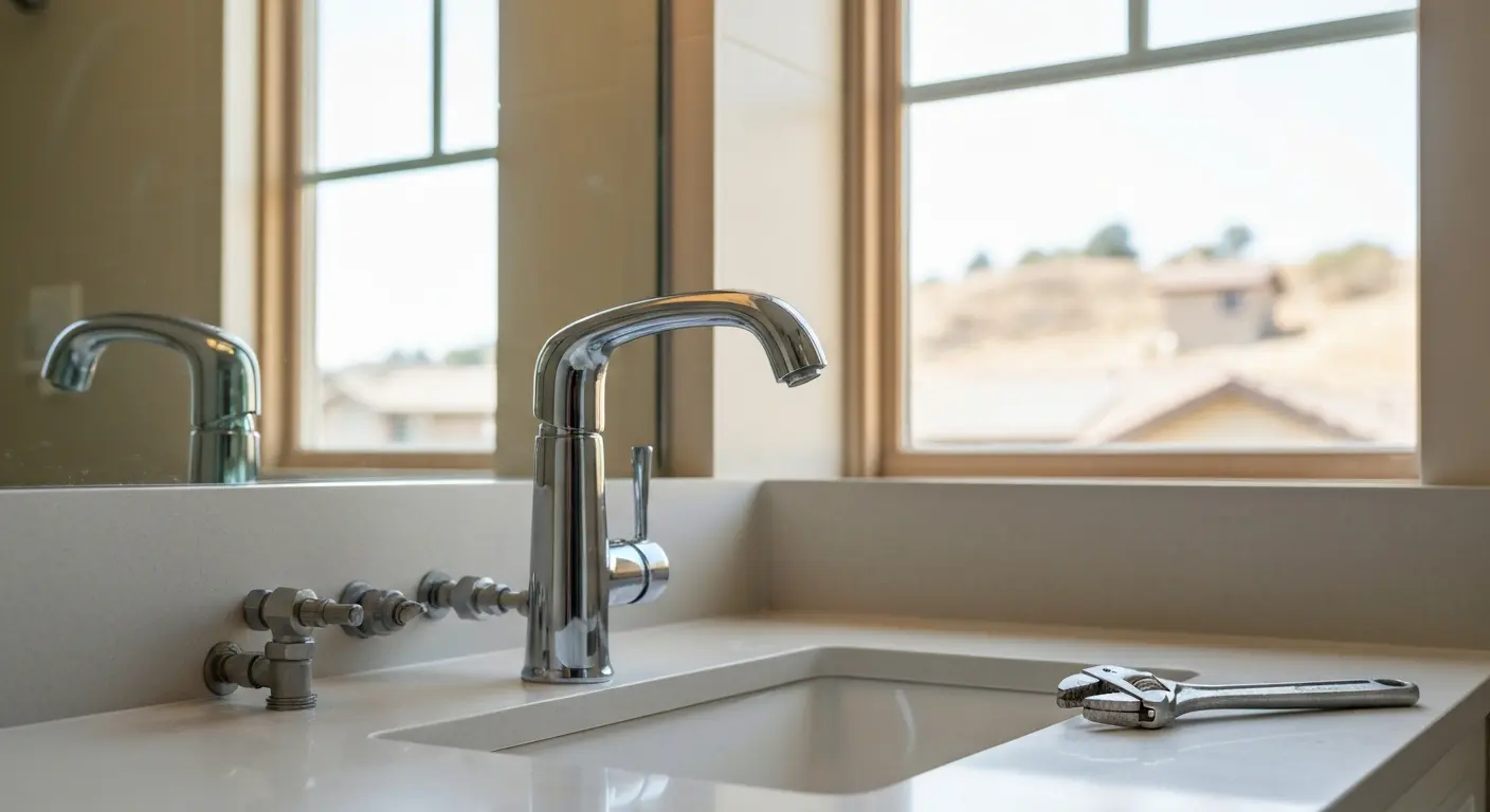 Bathroom faucet installation