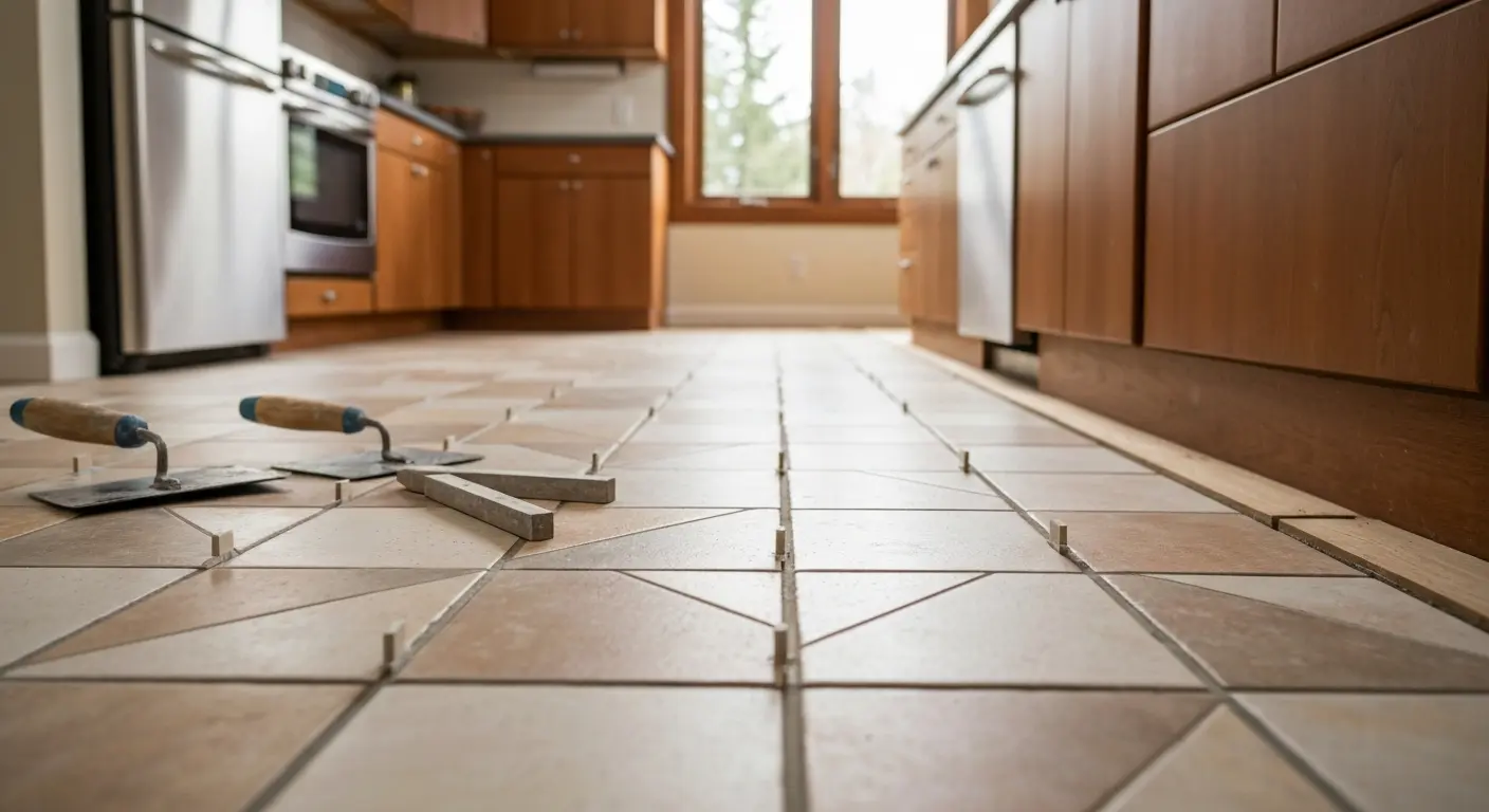 Kitchen floor installation
