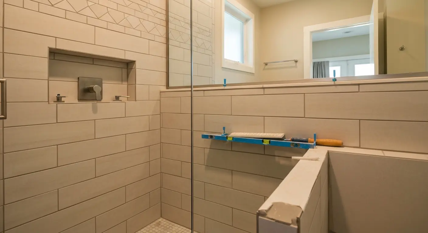 Tile shower installation in San Jose