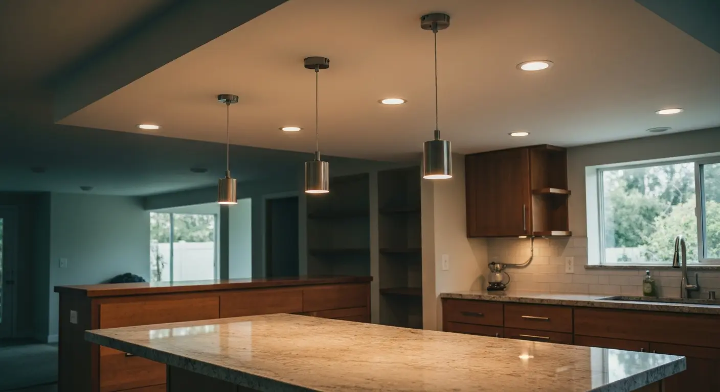 Kitchen lighting installation