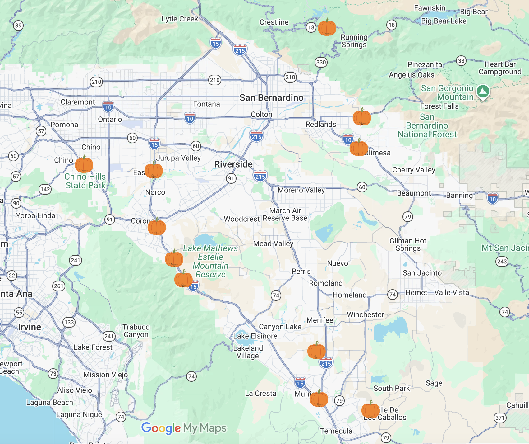 2026 pumpkin patches near Corona CA and the Inland Empire interactive map 2026 pumpkin patches near Corona CA and the Inland Empire interactive map