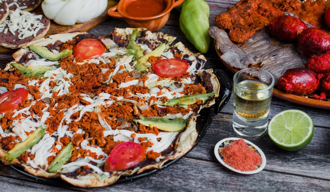 Authentic Oaxacan food spread