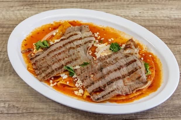 Chilaquiles Rojos at Oaxaca de Mis Amores Riverside CA