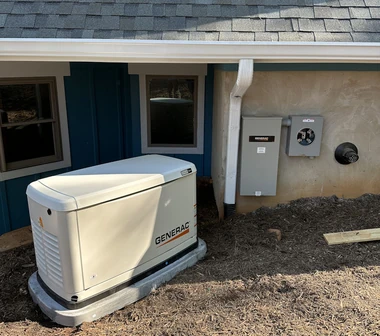 A real Generac home generator installation shared by Priority Electric and Lighting