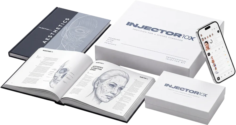 Injector 10X professional injector kit with aesthetics book