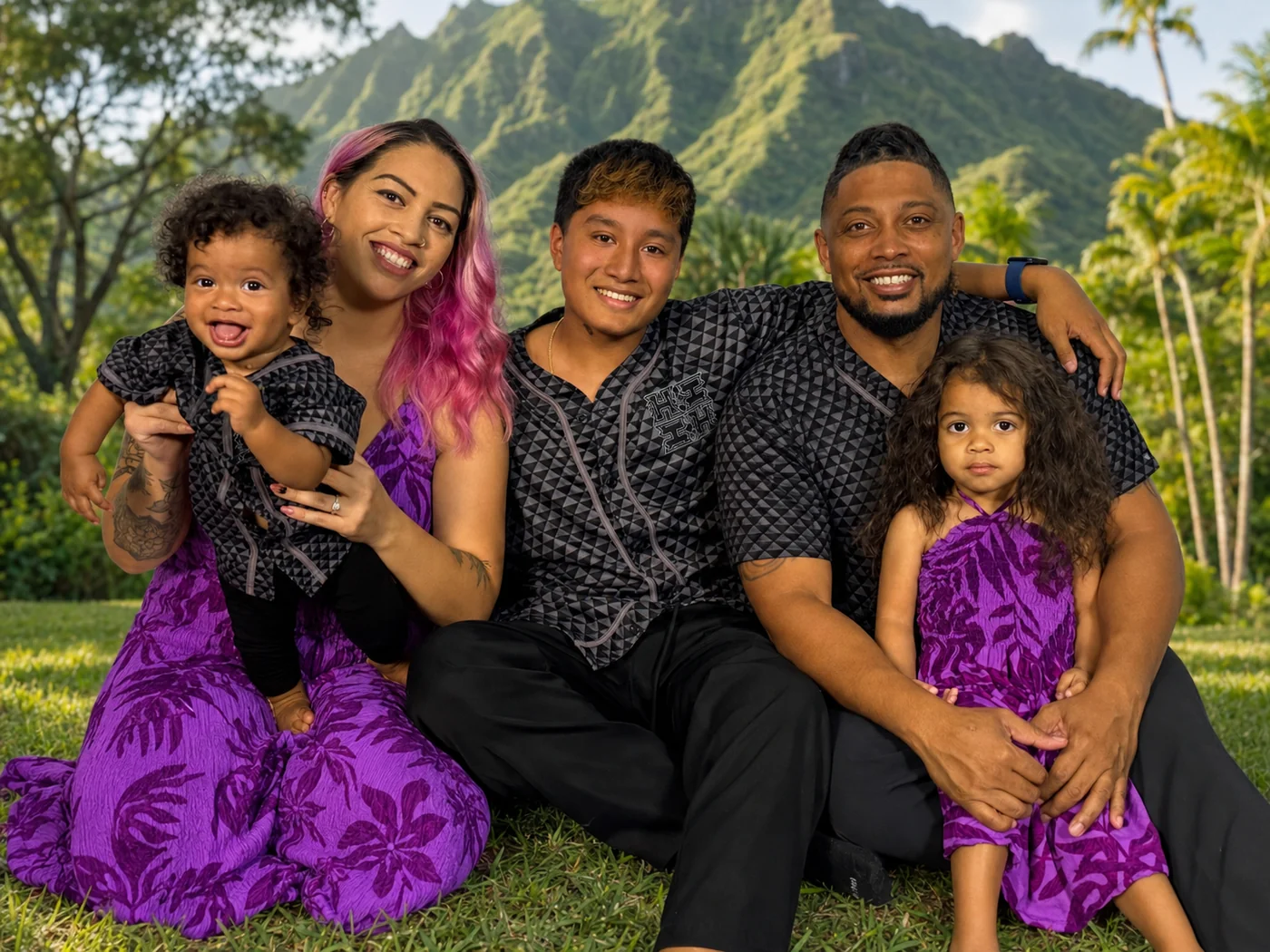 Elijah Kai and Kamene Bacon's family