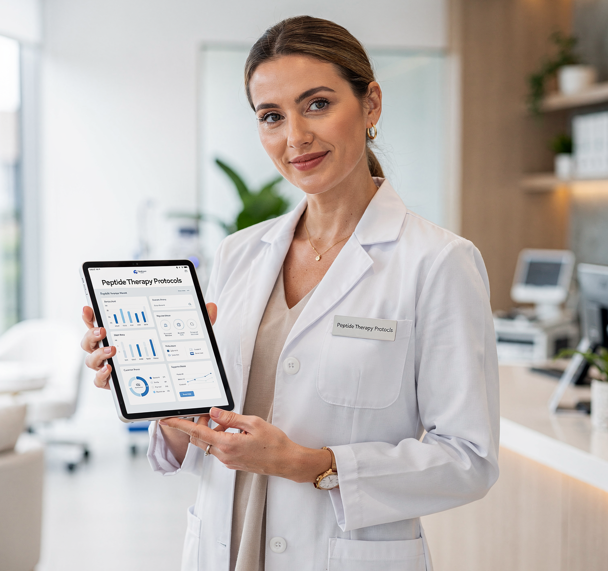 Professional with tablet