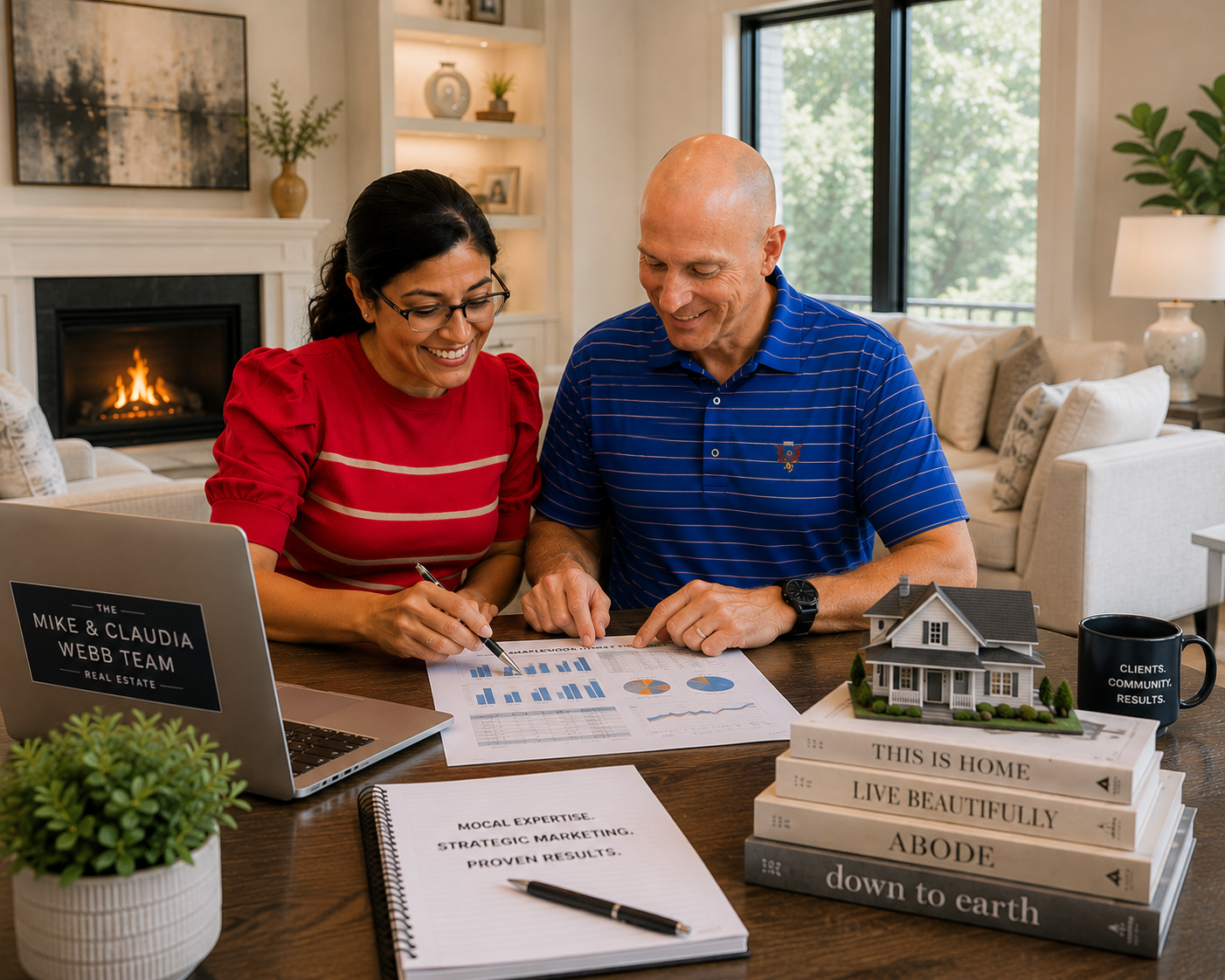 Agent and homeowner reviewing Rockville comparable sales at a kitchen table Agent and homeowner reviewing Rockville comparable sales at a kitchen table