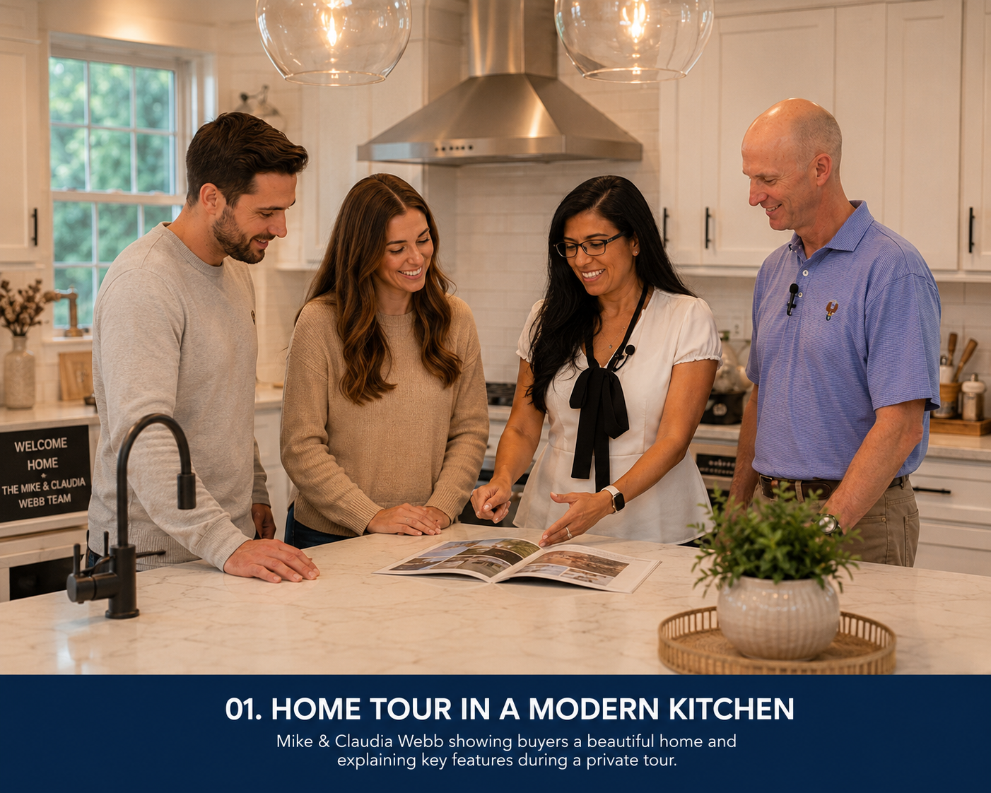 Homebuyers in Fairfax, VA reviewing a plan with their real estate advisor