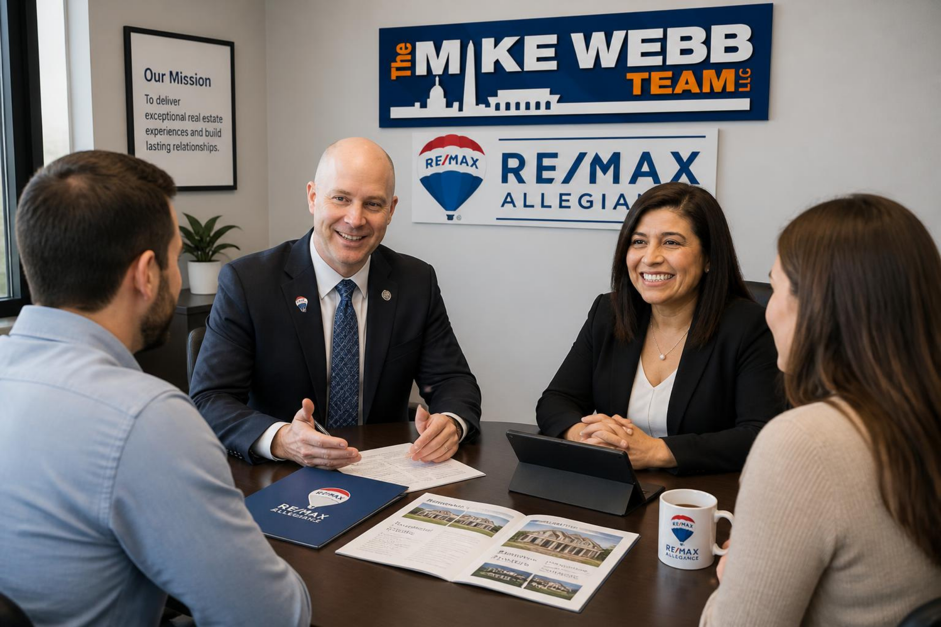 Person reviewing inherited home documents with professionals