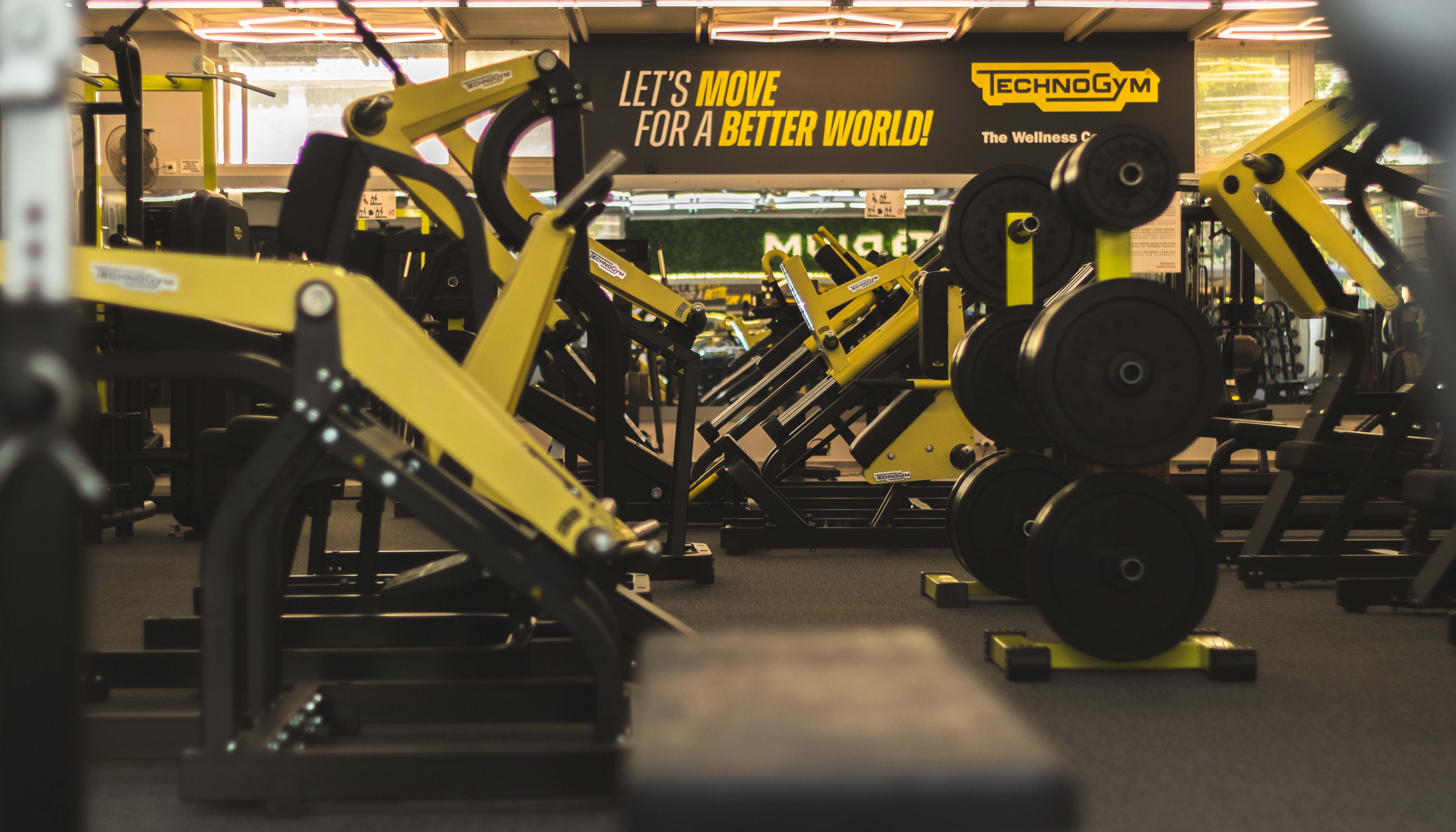 Technogym géppark a LevelOne Fitness kiskunhalasi konditermében