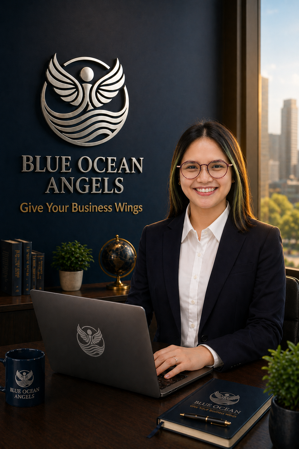 Professional virtual assistant working remotely for Australian businesses at Blue Ocean Angels