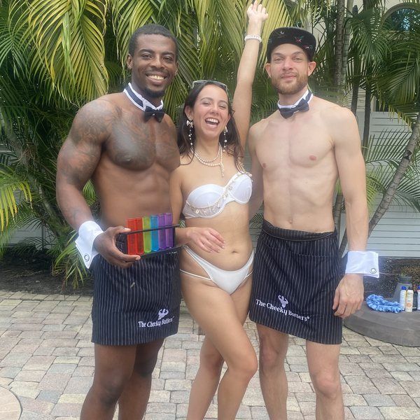 Two Cheeky Butlers with a guest on a girls' trip