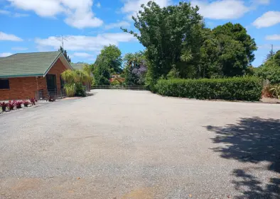 Newly built gravel driveway in the bay of islands