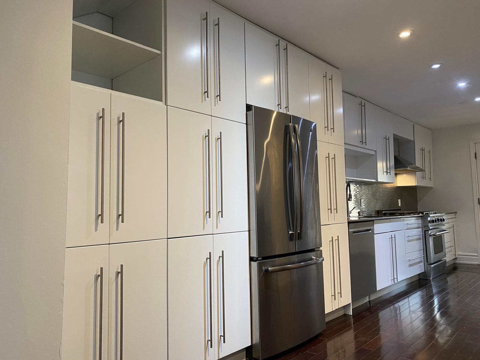 Kitchen cabinets painted smooth, Pickering