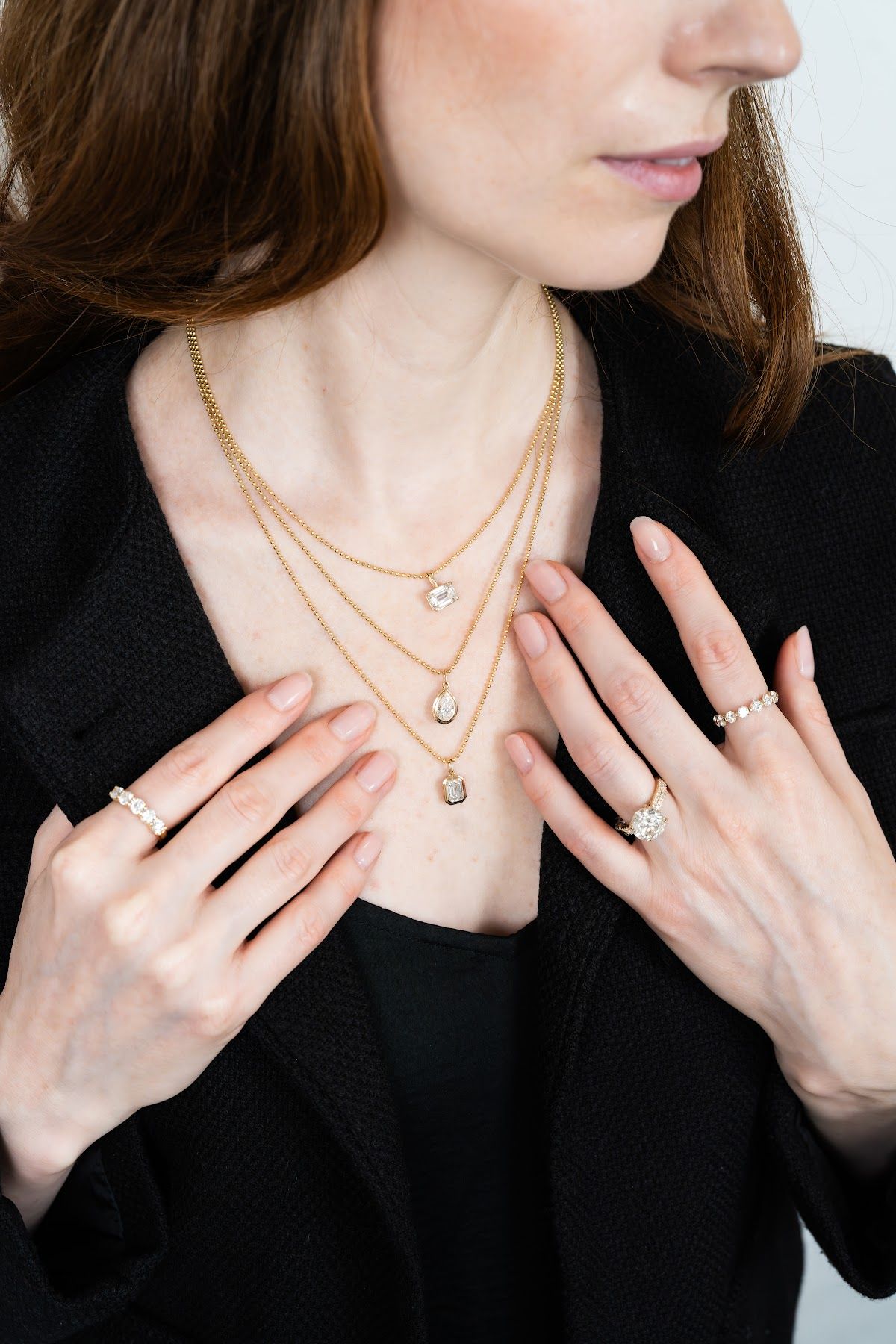 Modern Power Dressing jewelry styling, Mind & Moxie content shoot
