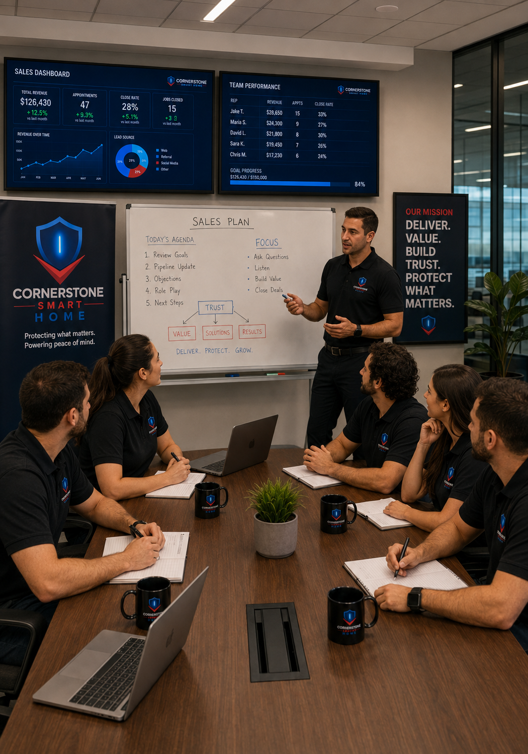 Team building and mentorship session with Cornerstone gear