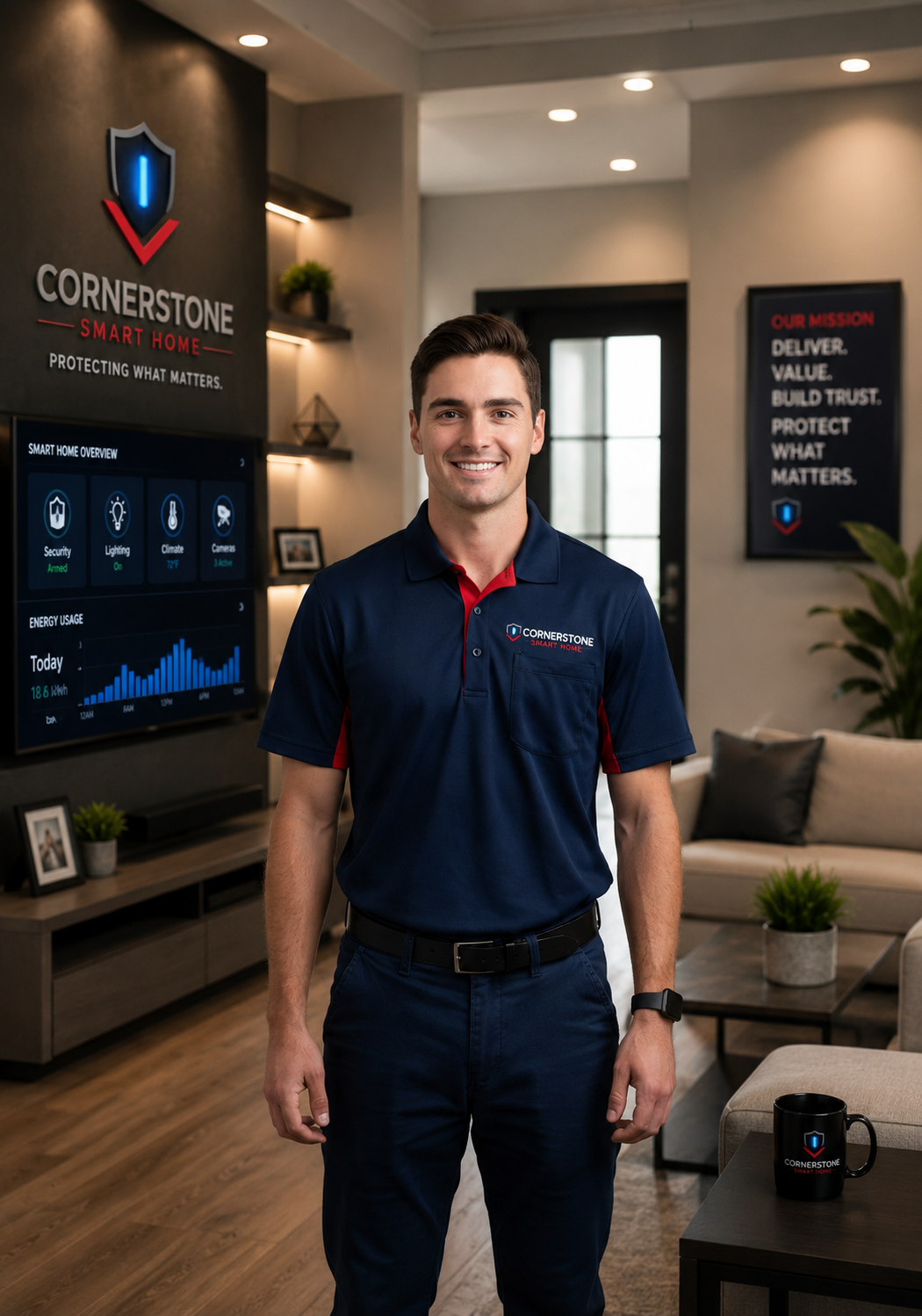 Confident Cornerstone technician in uniform