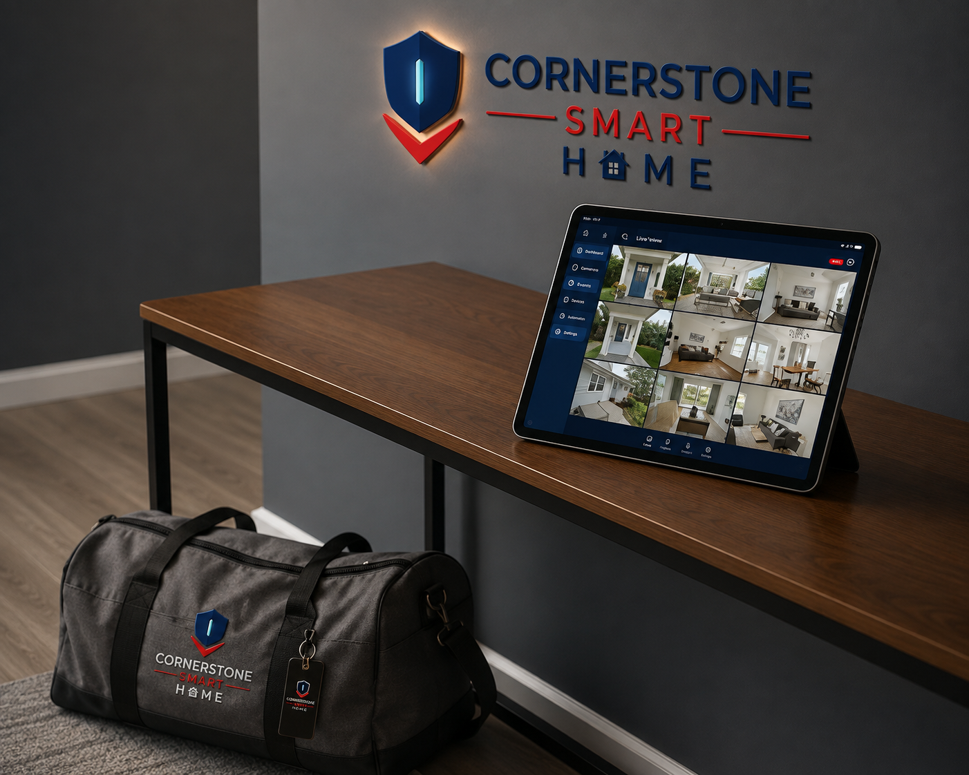 Professional home monitoring system view