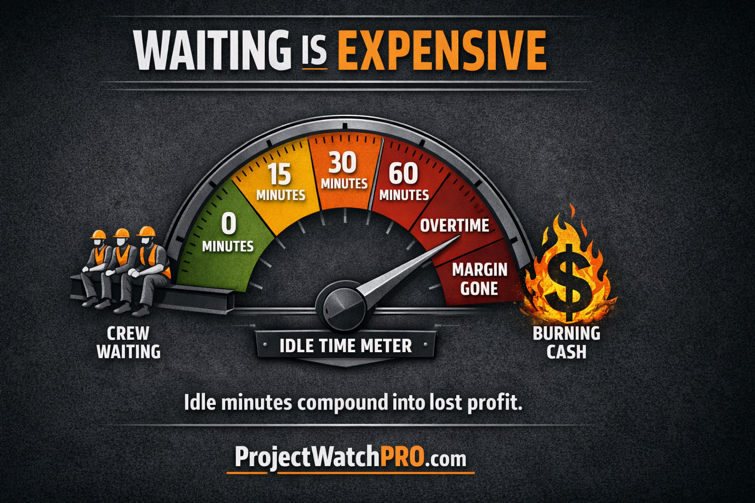 Scheduling chaos causing idle labor time and project profit loss