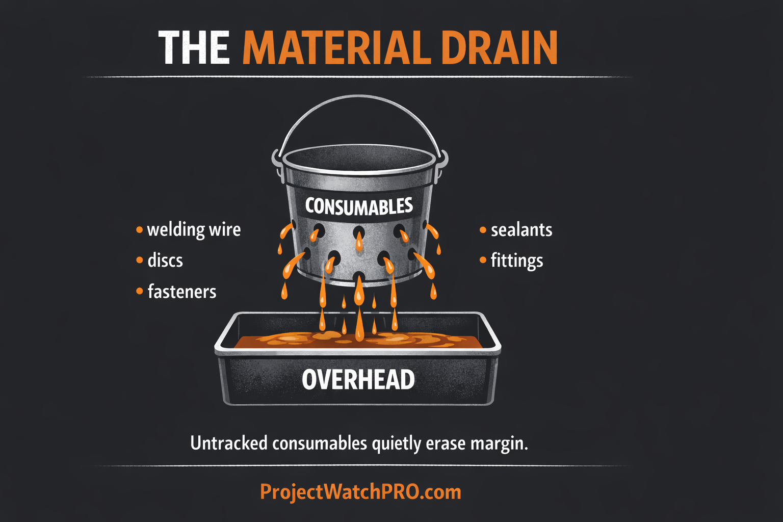 Untracked consumable materials causing hidden cost overruns in project businesses