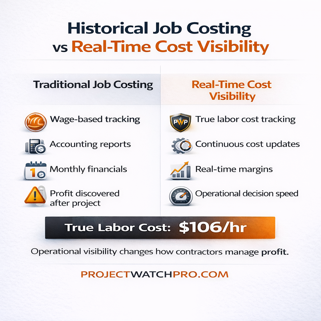 historical job costing vs real time construction cost visibility historical job costing vs real time construction cost visibility