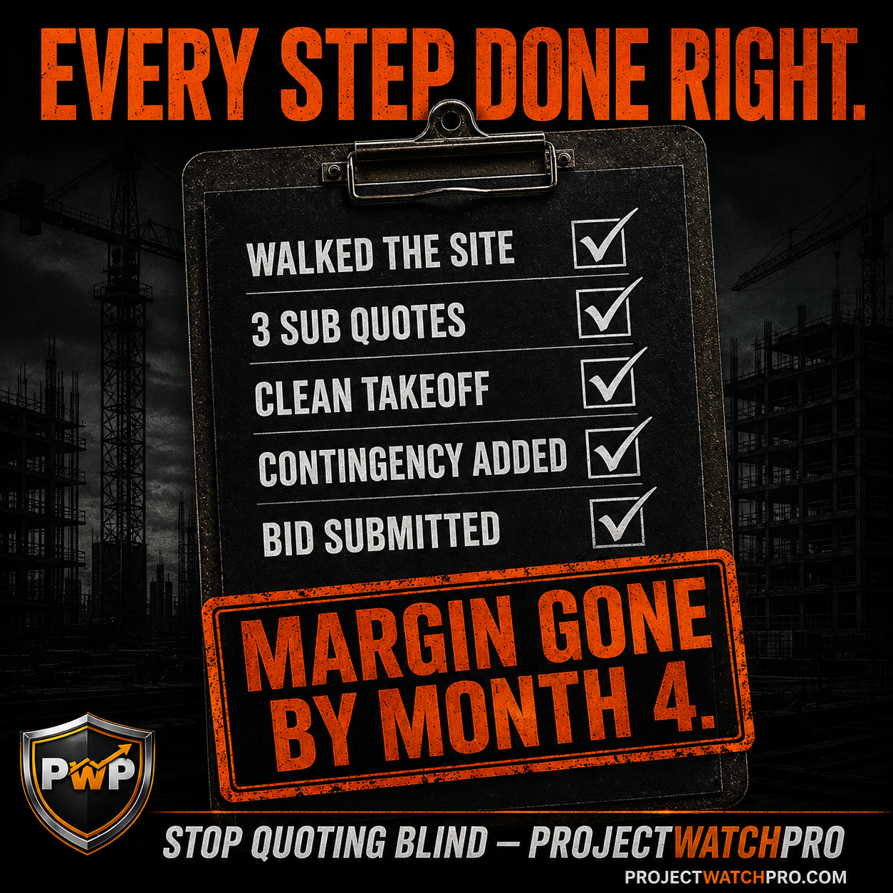 A construction estimate that followed every step correctly and still lost money A construction estimate that followed every step correctly and still lost money