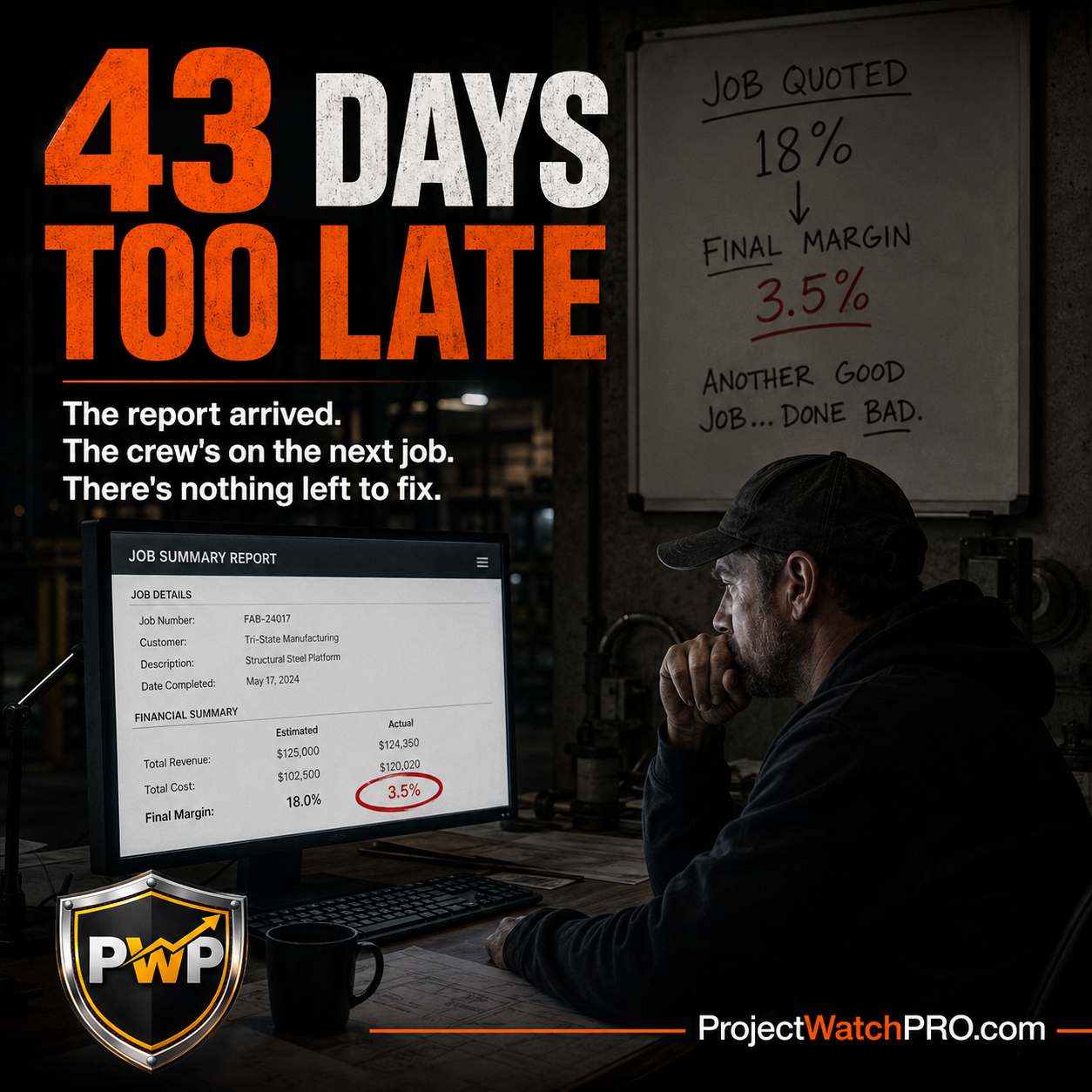 The report arrived. The crew's on the next job. There's nothing left to fix. The report arrived. The crew's on the next job. There's nothing left to fix.