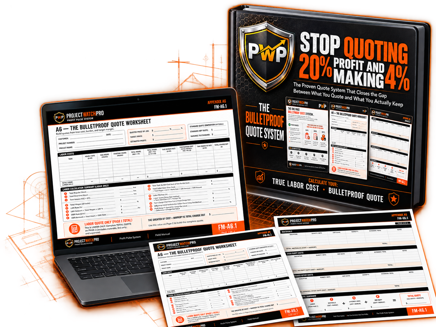 Bulletproof Quote System worksheets and Excel quote tool