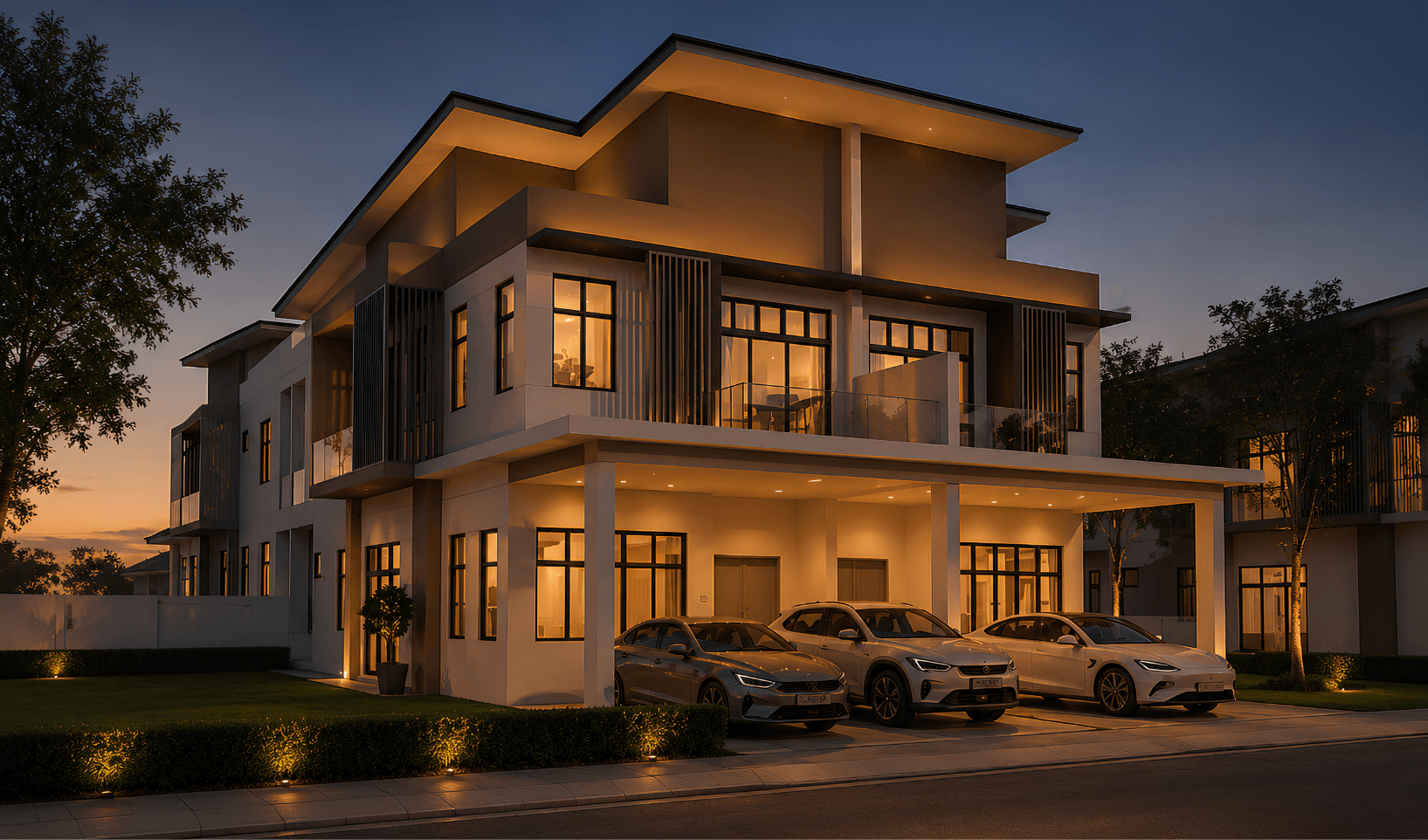 taman pulai bestari skudai 32x70 double storey cluster house