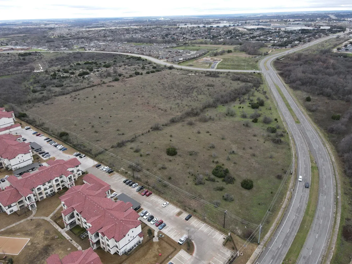 Aerial video San Antonio downtown skyline corporate night photography commercial property overview